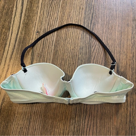 Victoria’s Secret blue metallic multi-way strap swimsuit bra size 34B - Picture 3 of 5